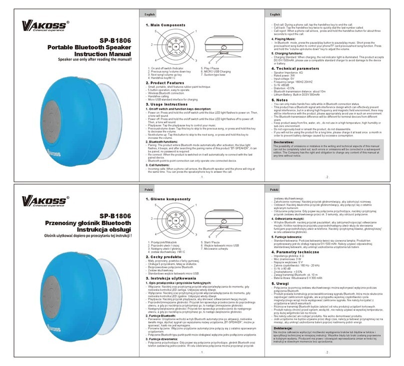 Vakoss SP-B1806 instruction manual