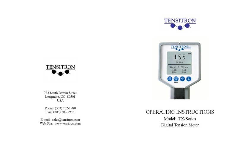 TENSITRON TX-125 operating instructions