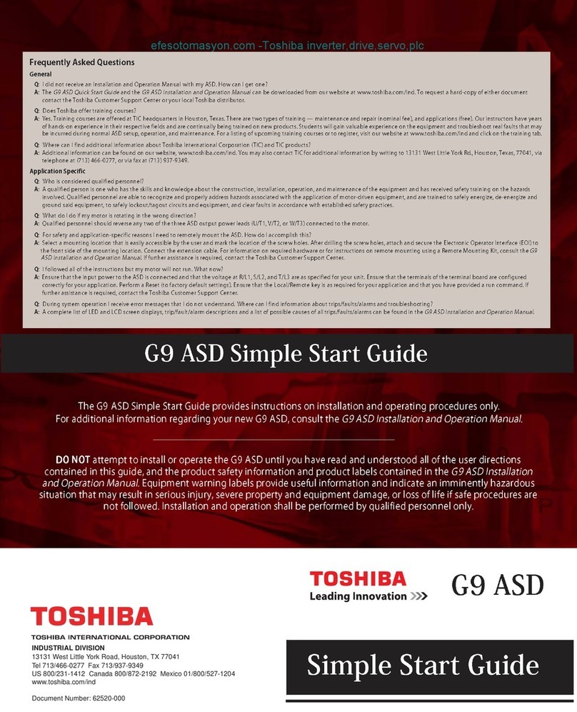 Toshiba ACE-tronics G9 ASD Guide