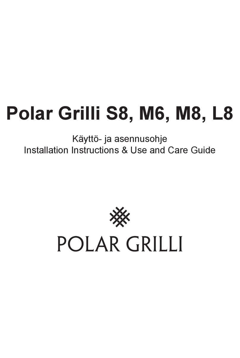 Polar Grilli S8 Installation instructions use and care guide Polar Grilli S8 Installation instructions use and care guide