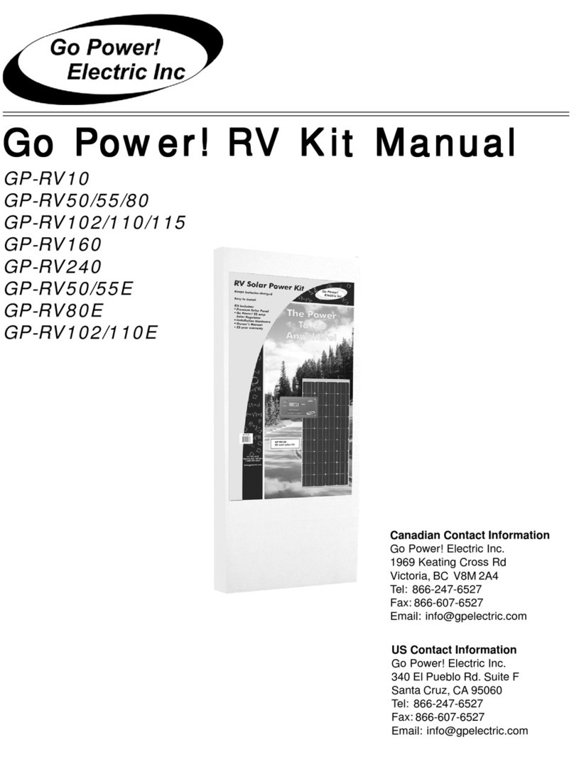 Go Power! Electric RV-10 User manual