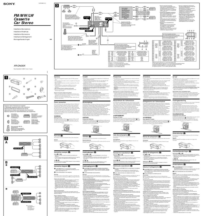 Sony XR-CA630X User manual