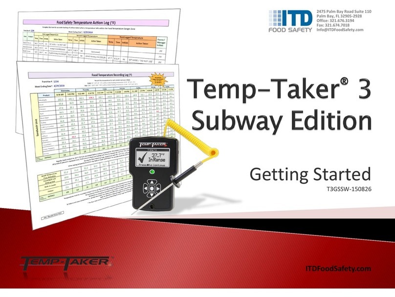 ITD Food Safety Inc. Temp-Taker 3 Subway Edition Getting started