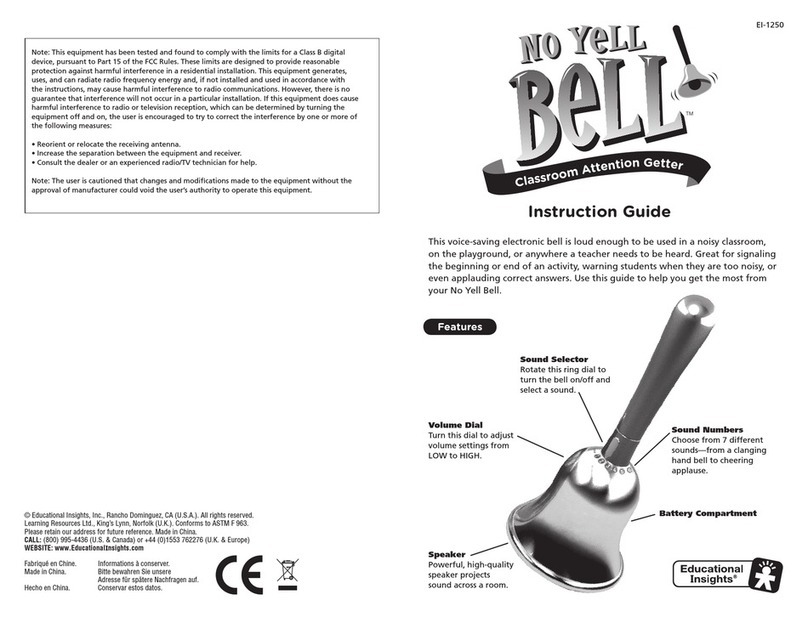 Educational Insights No Yell Bell EI-1250 Instruction guide