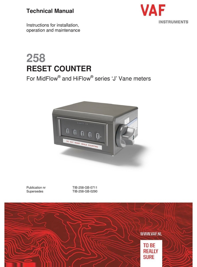 VAF instruments 258 Technical manual