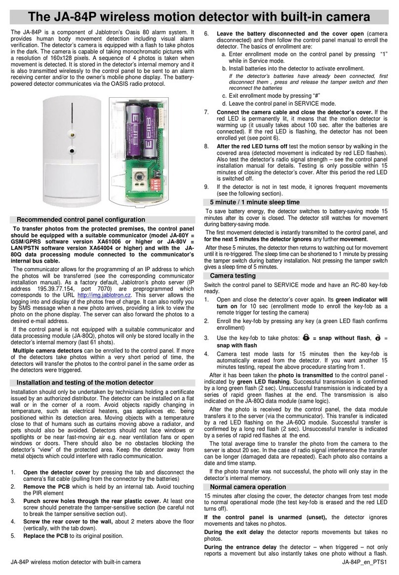 jablotron JA-84P manual