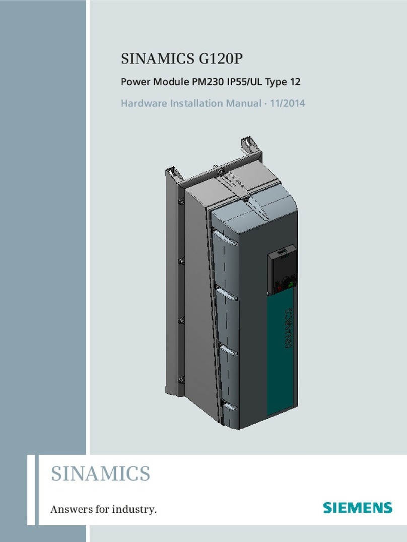 Siemens SINAMICS G120P Assembly instructions