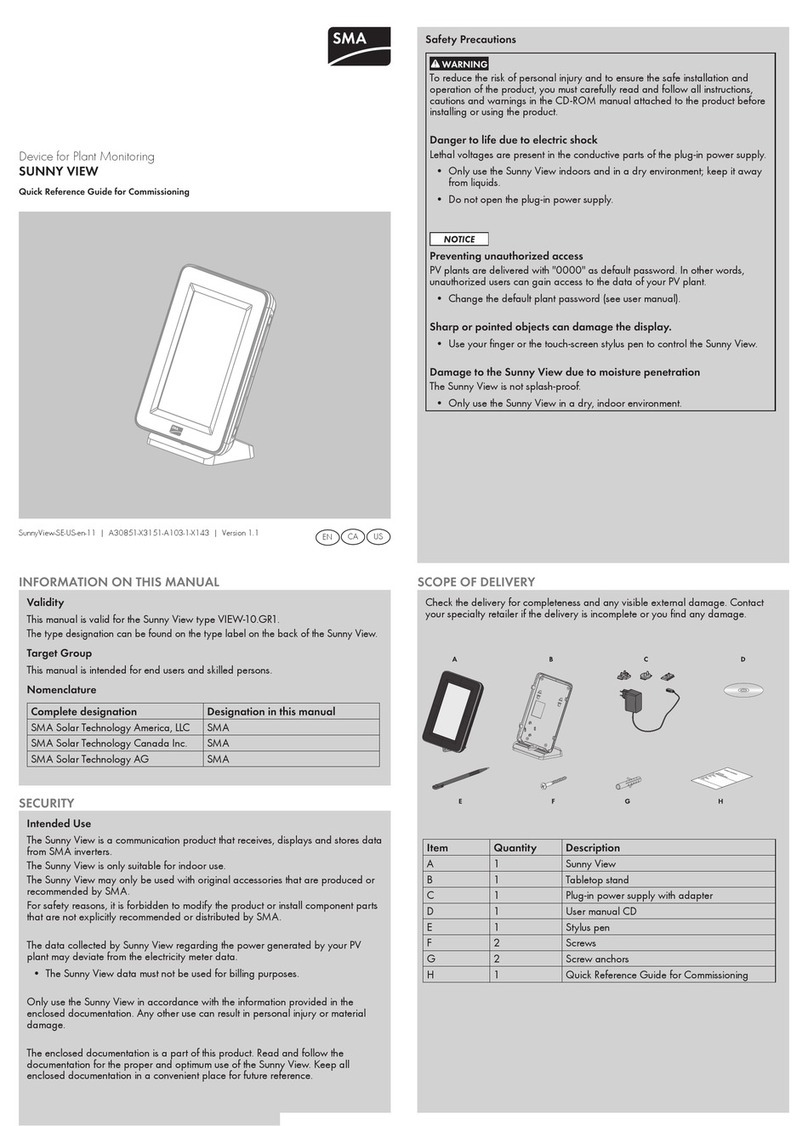 SMA Solar Technology SUNNY VIEW User manual