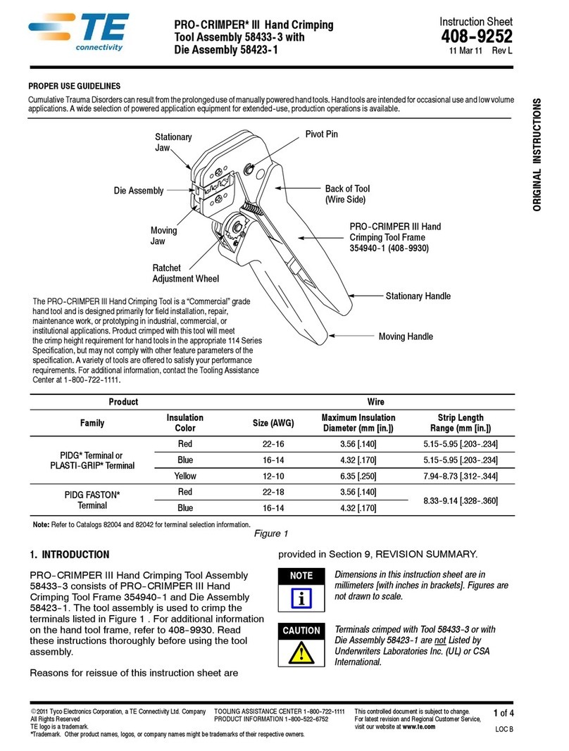 TE Connectivity PRO- CRIMPER III instruction sheet