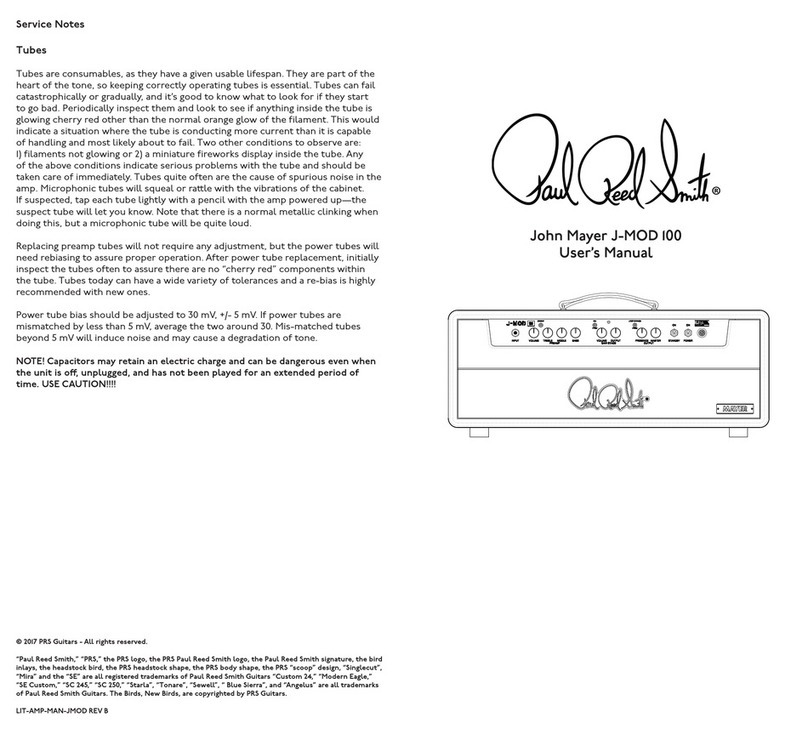 PRS Guitars John Mayer J-MOD 100 user manual