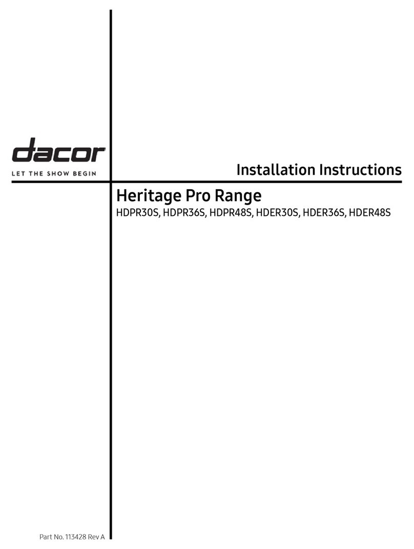 Dacor HDPR30S Quick start guide