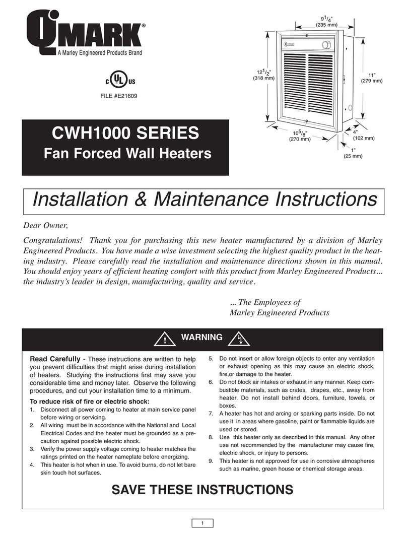 Qmark CWH1101DS Installation & maintenance instructions Qmark CWH1101DS Installation & maintenance instructions