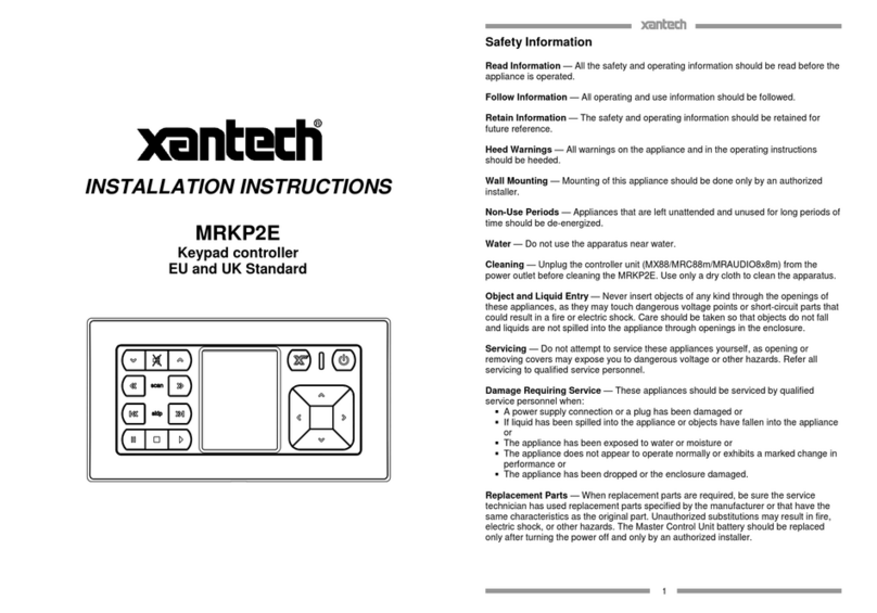 Xantech MRKP2E installation instructions