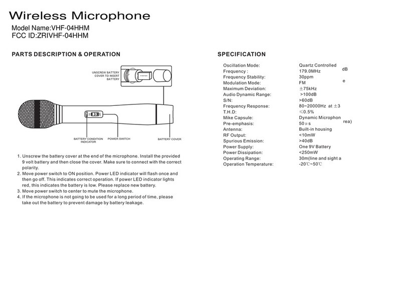 Gemini VHF-04HHM Parts & operation manual