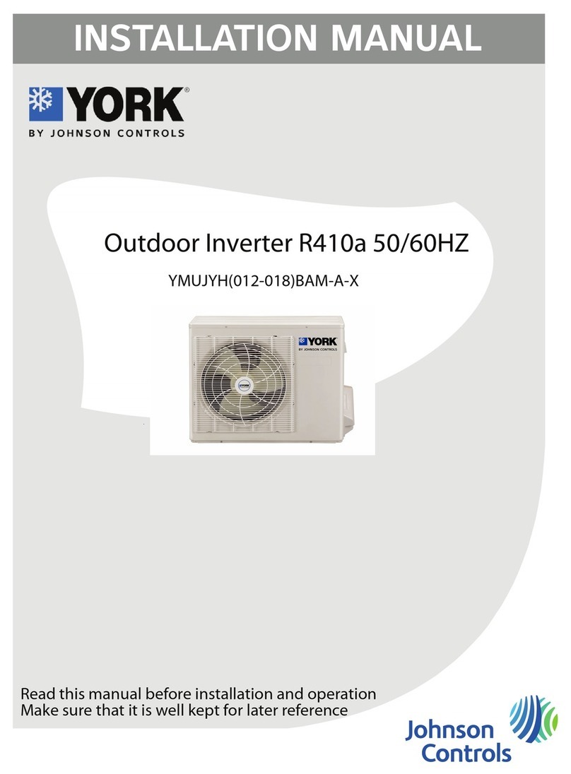 York YMUJYH(012-018)BAM-A-X User manual