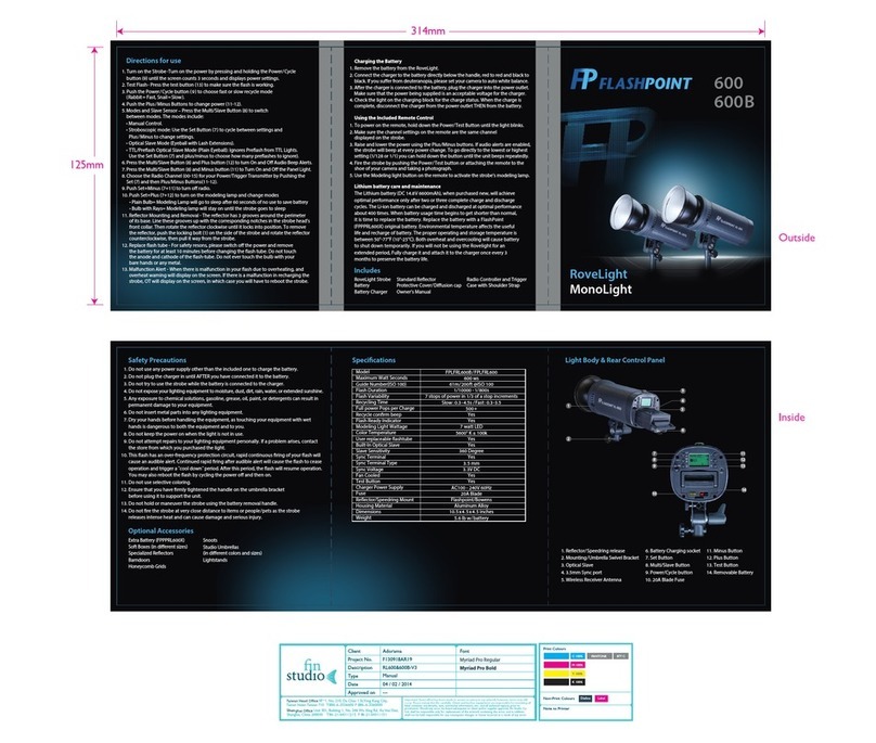 FlashPoint RoveLight FPLFRL600B owner's manual