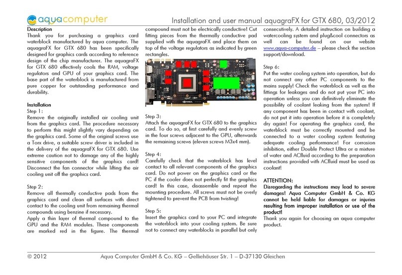 Aqua Computer aquagraFX User manual