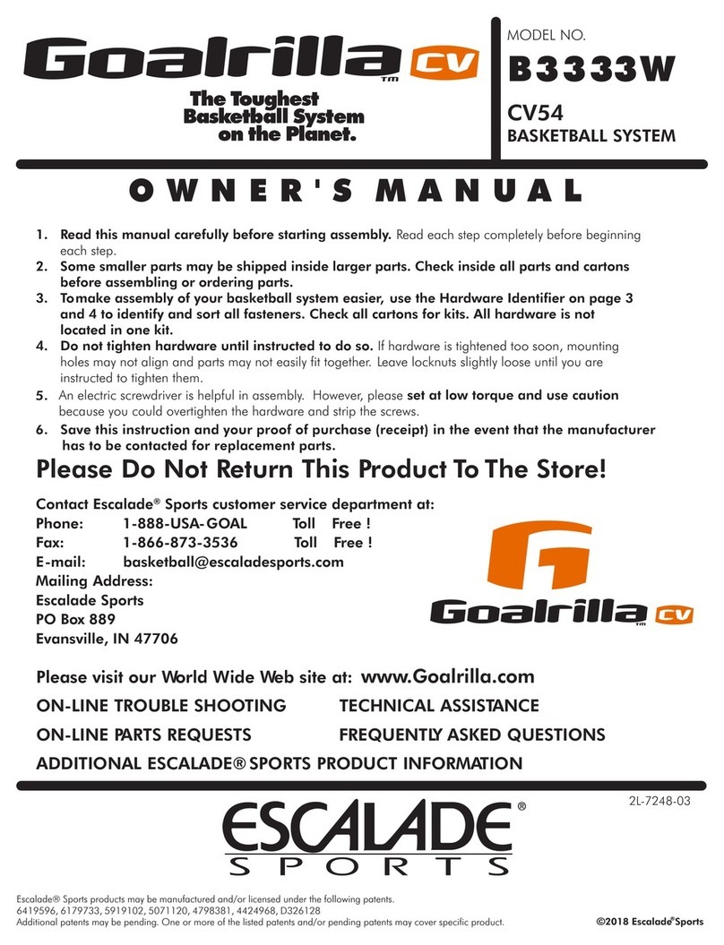 GOALRILLA B3333W owner's manual