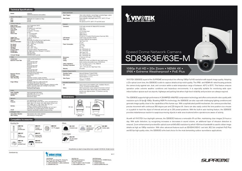 Vivotek Supreme SD8363E-M User manual