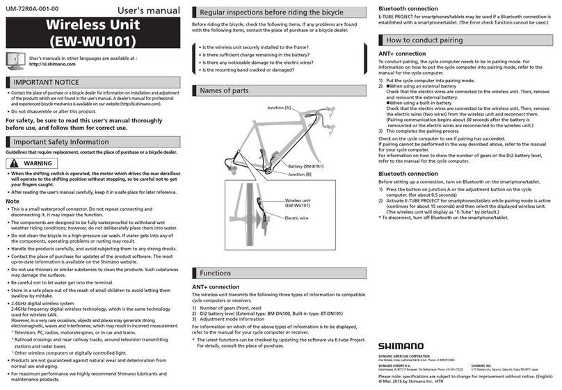 Shimano EW-WU101 User manual