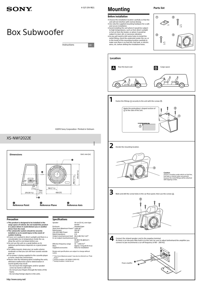 Sony XS-NW12022E instructions
