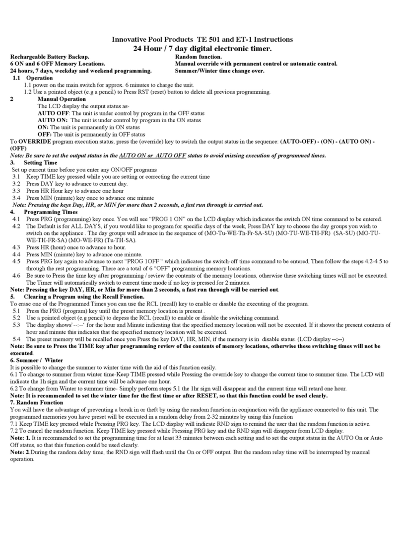Innovative TE 501 instructions