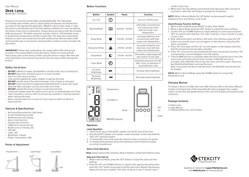 ETEKCITY CV-2000 user manual