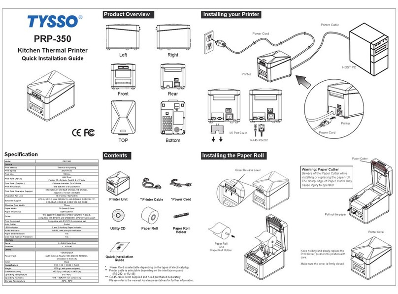Tysso PRP-350 User manual