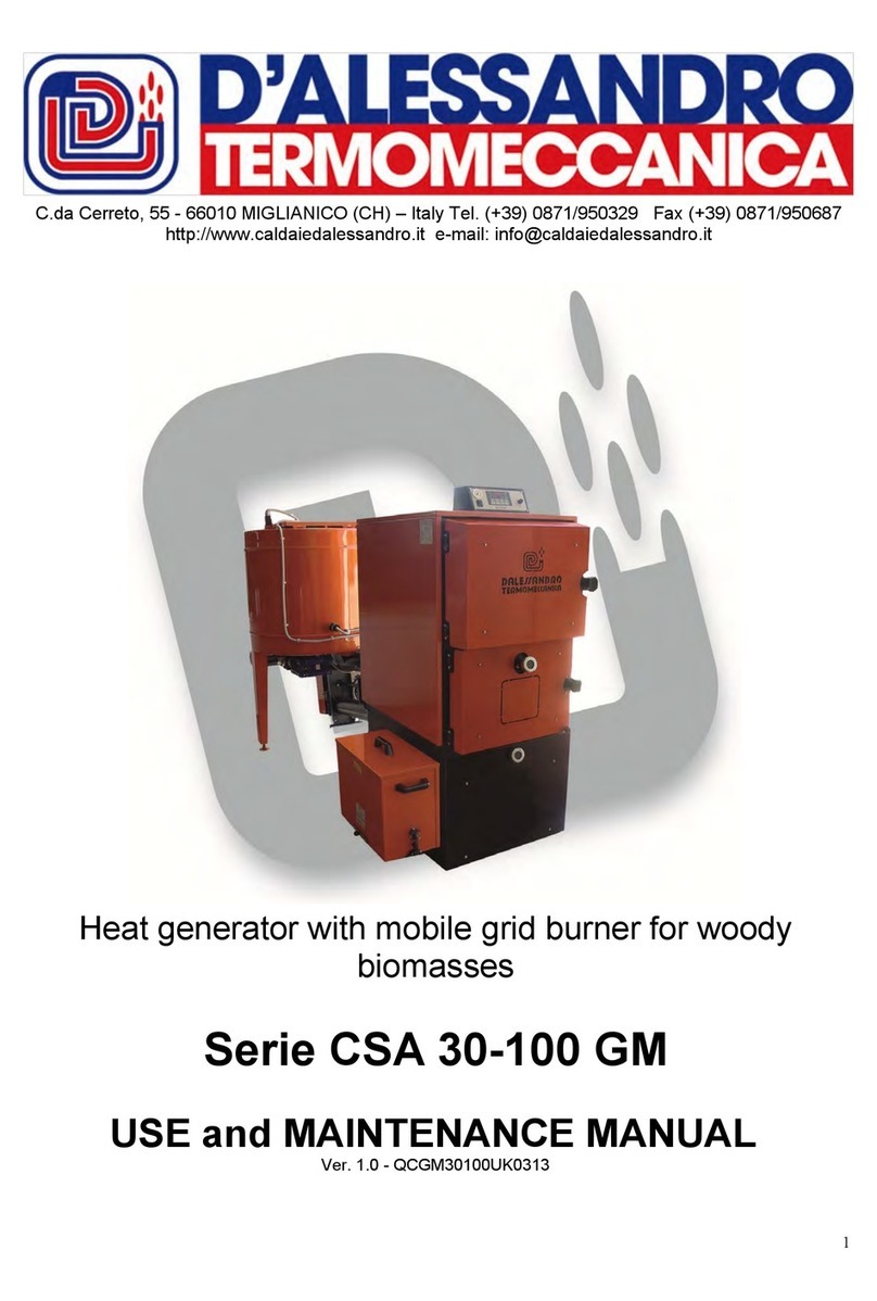 D'Alessandro Termomeccanica CSA30 GM Use and maintenance manual D'Alessandro Termomeccanica CSA30 GM Use and maintenance manual