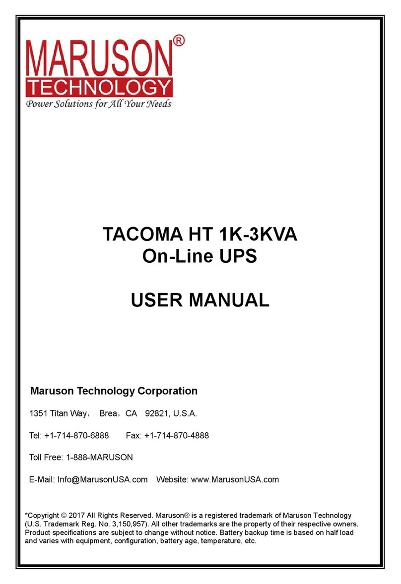 Maruson Tacoma HT 1K-3KVA User manual