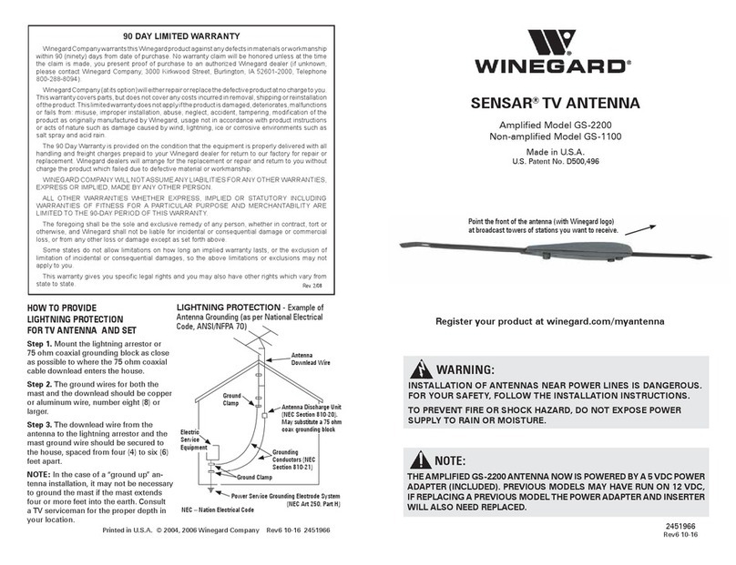 Winegard SENSAR GS-2200 User manual