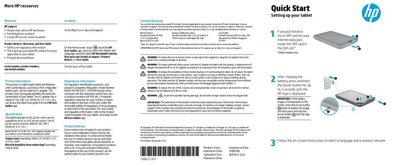 HP Pro Slate 10ee G1 User manual HP Pro Slate 10ee G1 User manual