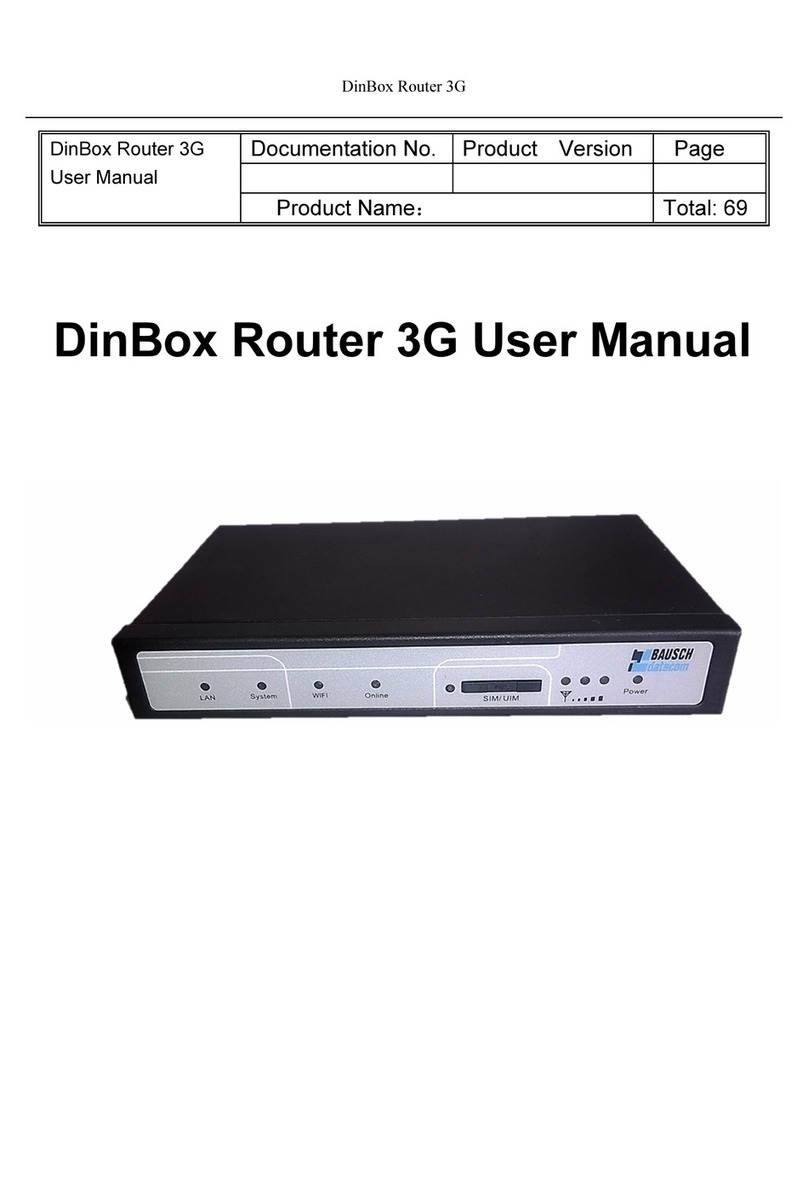 Bausch Datacom DinBox ROUTER 3G user manual Bausch Datacom DinBox ROUTER 3G user manual