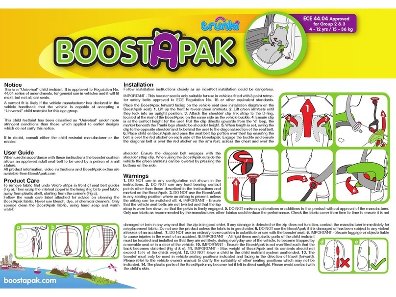 Trunki BOOSTAPAK user guide