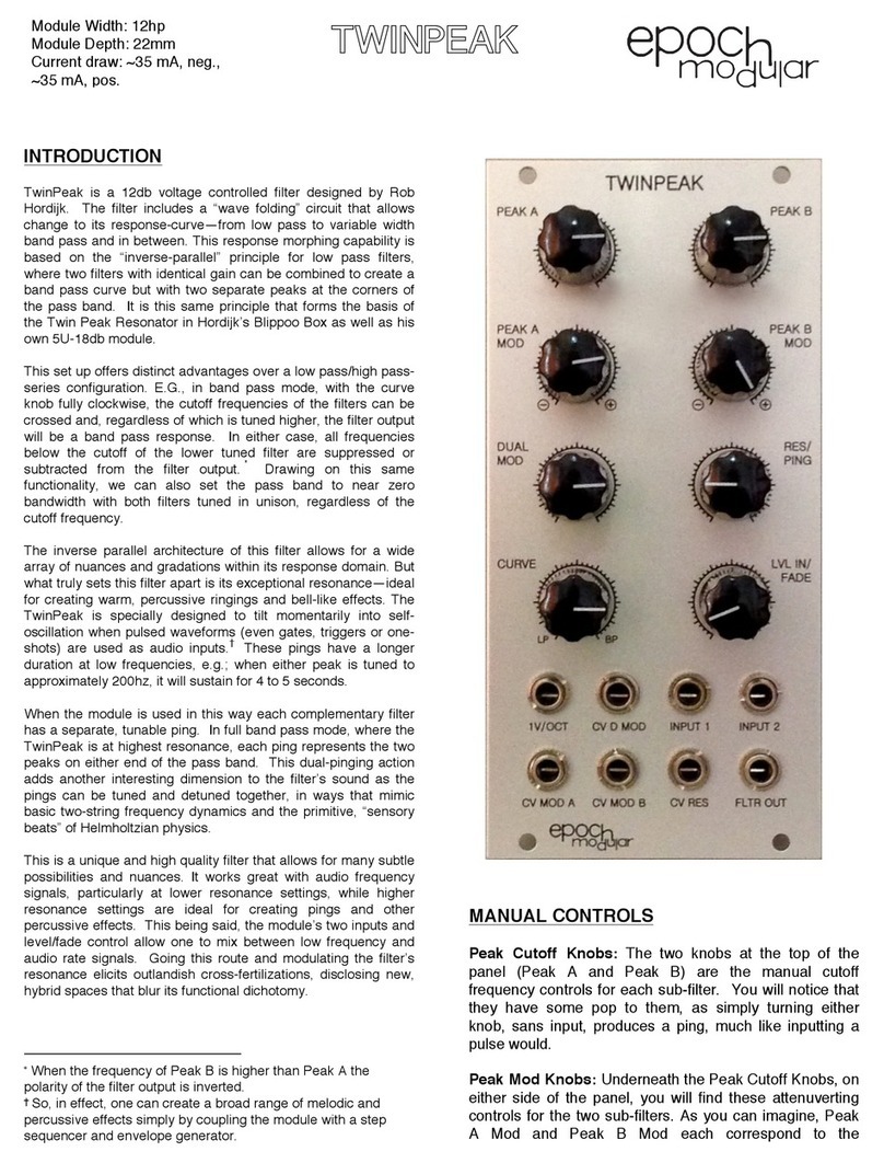 Epoch Modular TWINPEAK manual