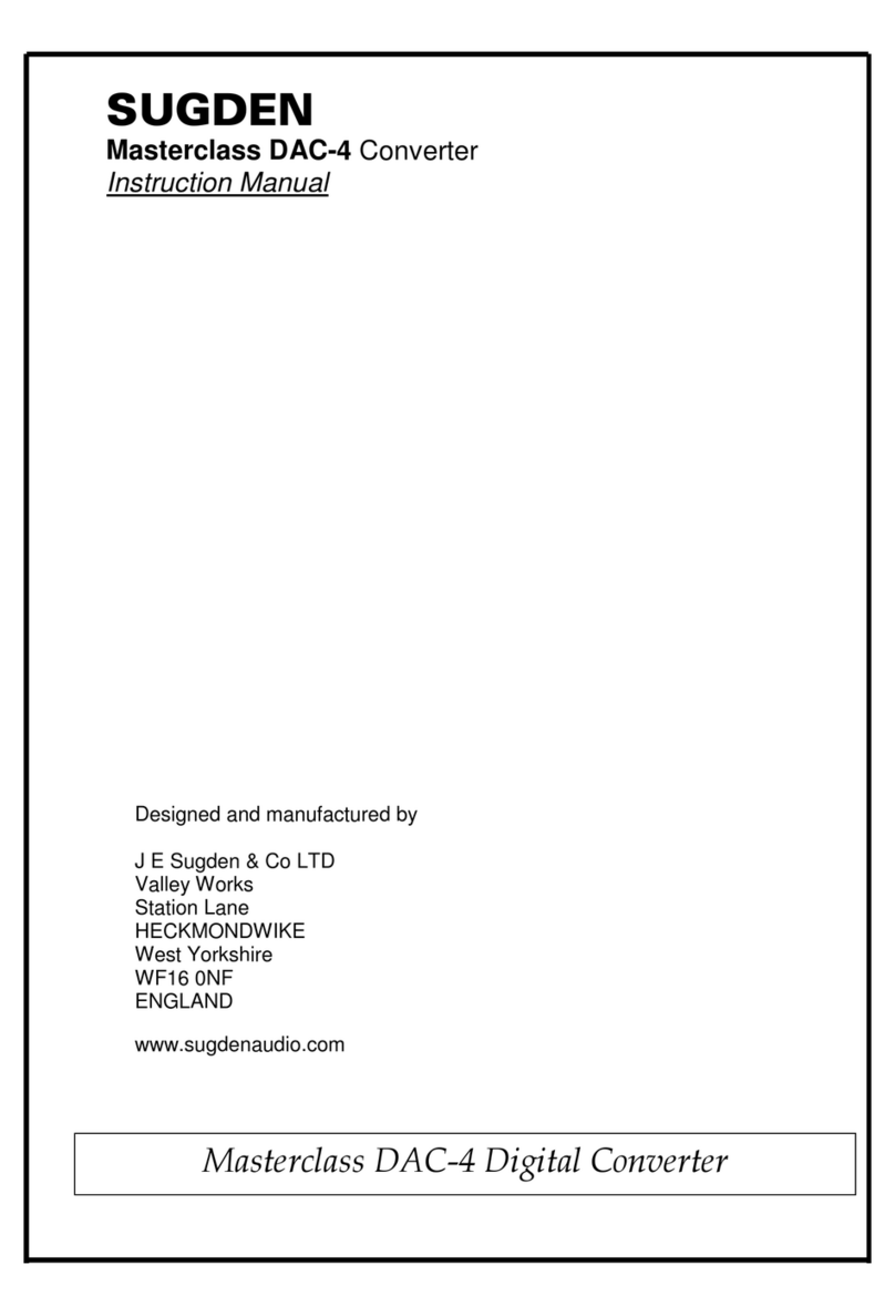 Sugden Masterclass DAC-4 instruction manual