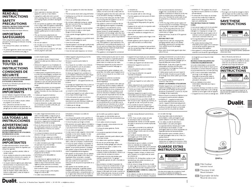 Dualit DMF1a User manual