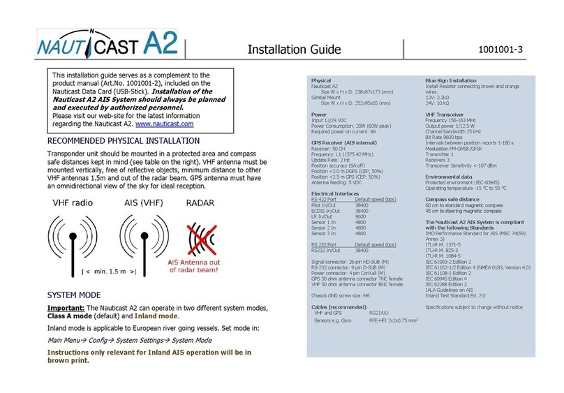 NAUTICAST A2 installation guide