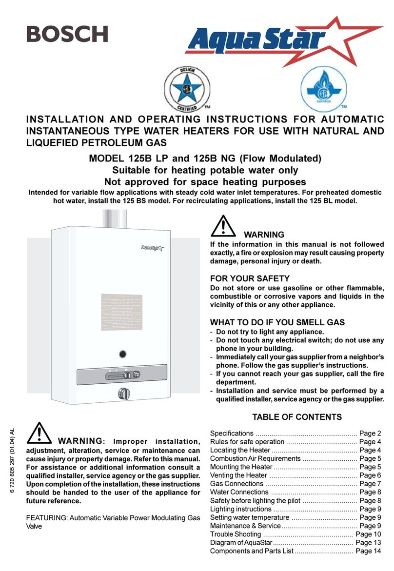 AquaStar 125B NG Installation and operating instructions