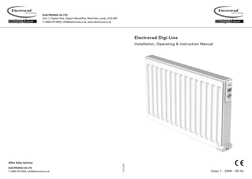 Electrorad Digi-Line DE Series Installation and operating instruction manual