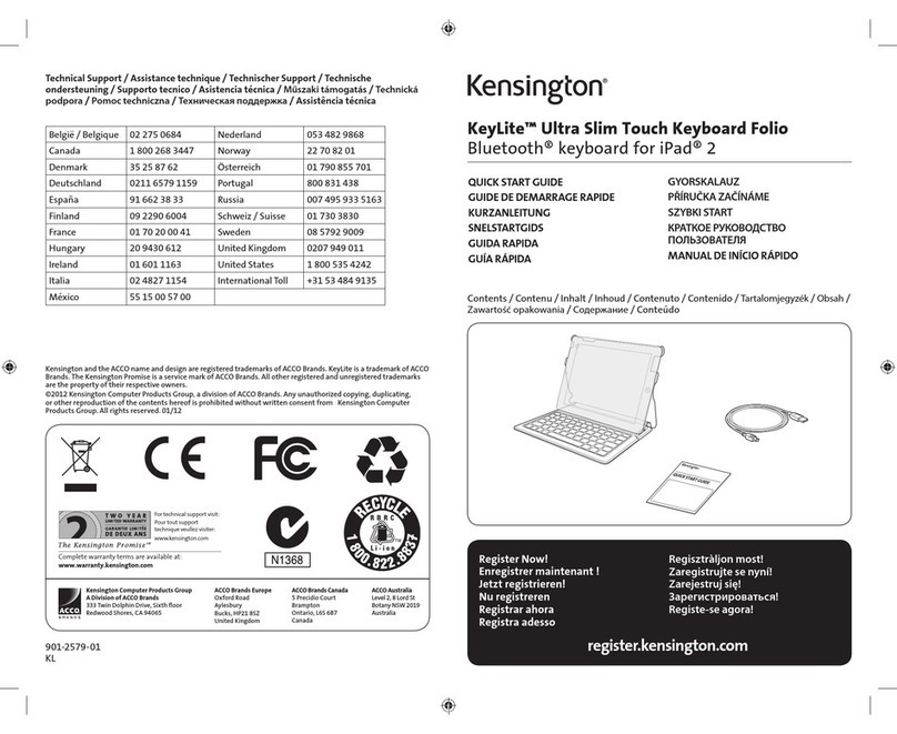 Kensington KeyLite User manual