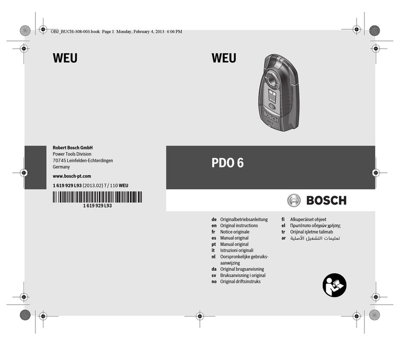 Bosch WEU PDO 6 User manual