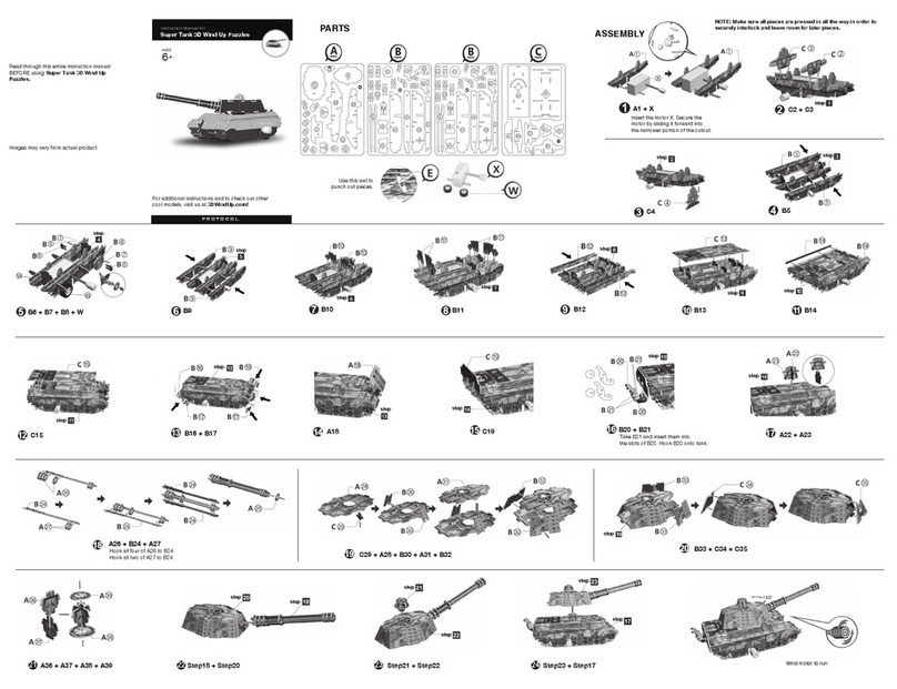 Protool Super Tank 3D Wind Up Puzzles User manual