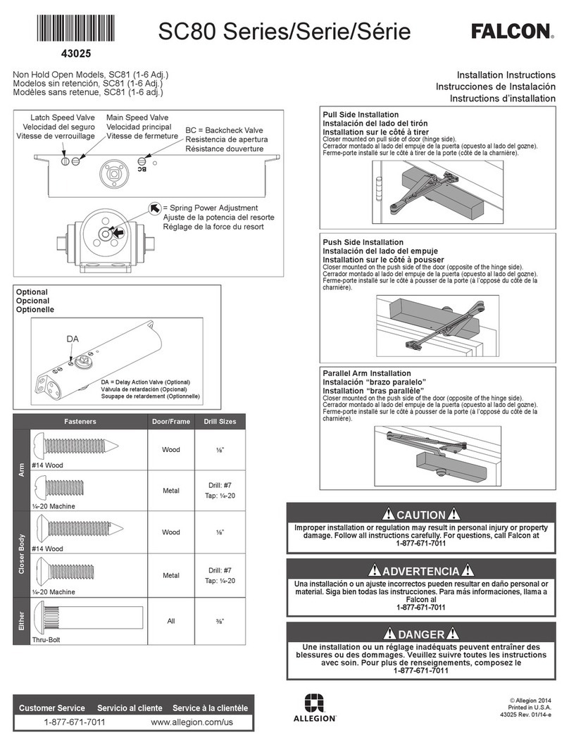 Falcon SC81 installation instructions