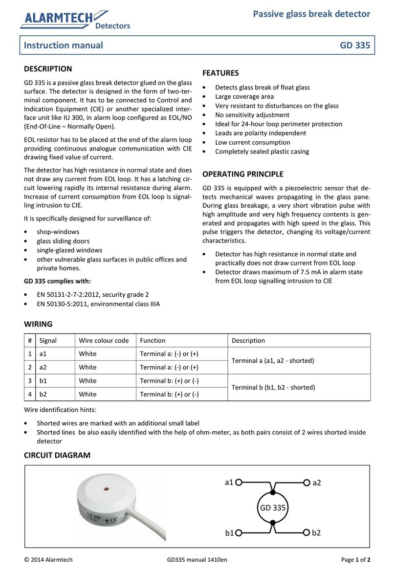Alarmtech GD 335 User manual