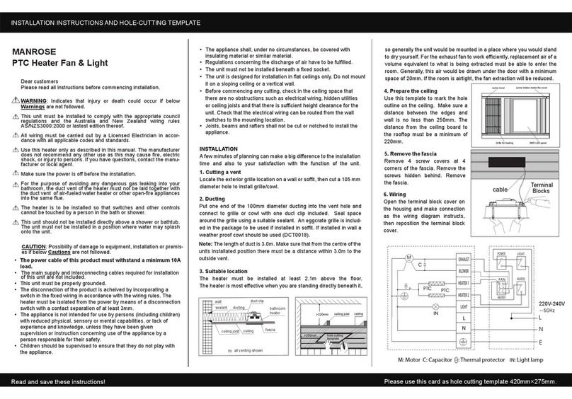 SImx MANROSE FAN5875 User manual