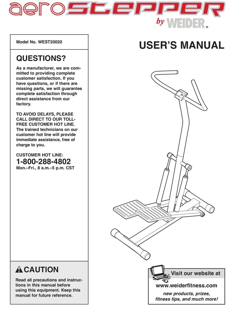 Weider WEST20020 User manual