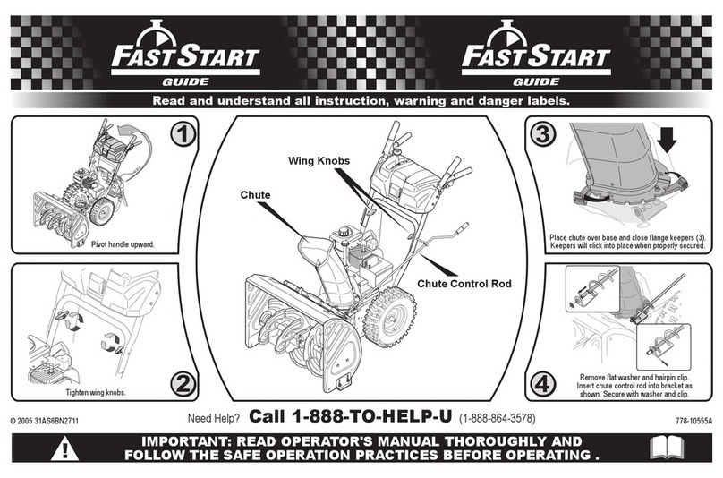Troy-Bilt 31AS6BN2711 Fast start guide