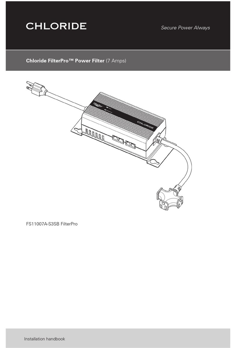 Chloride FS11007A-S3SB FilterPro Installation handbook