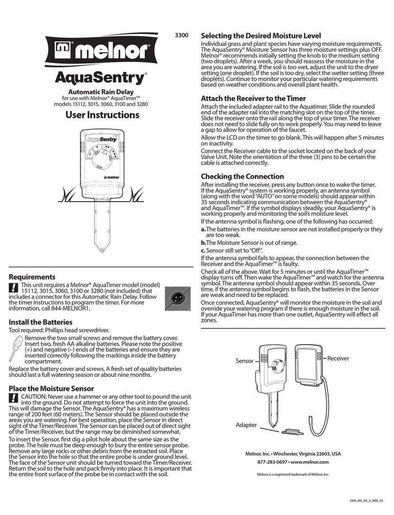 Melnor AquaSentry 3300 User instructions